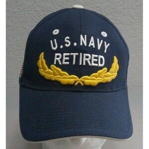 Cap US Navy Retired  Adjustable  Fits Most.